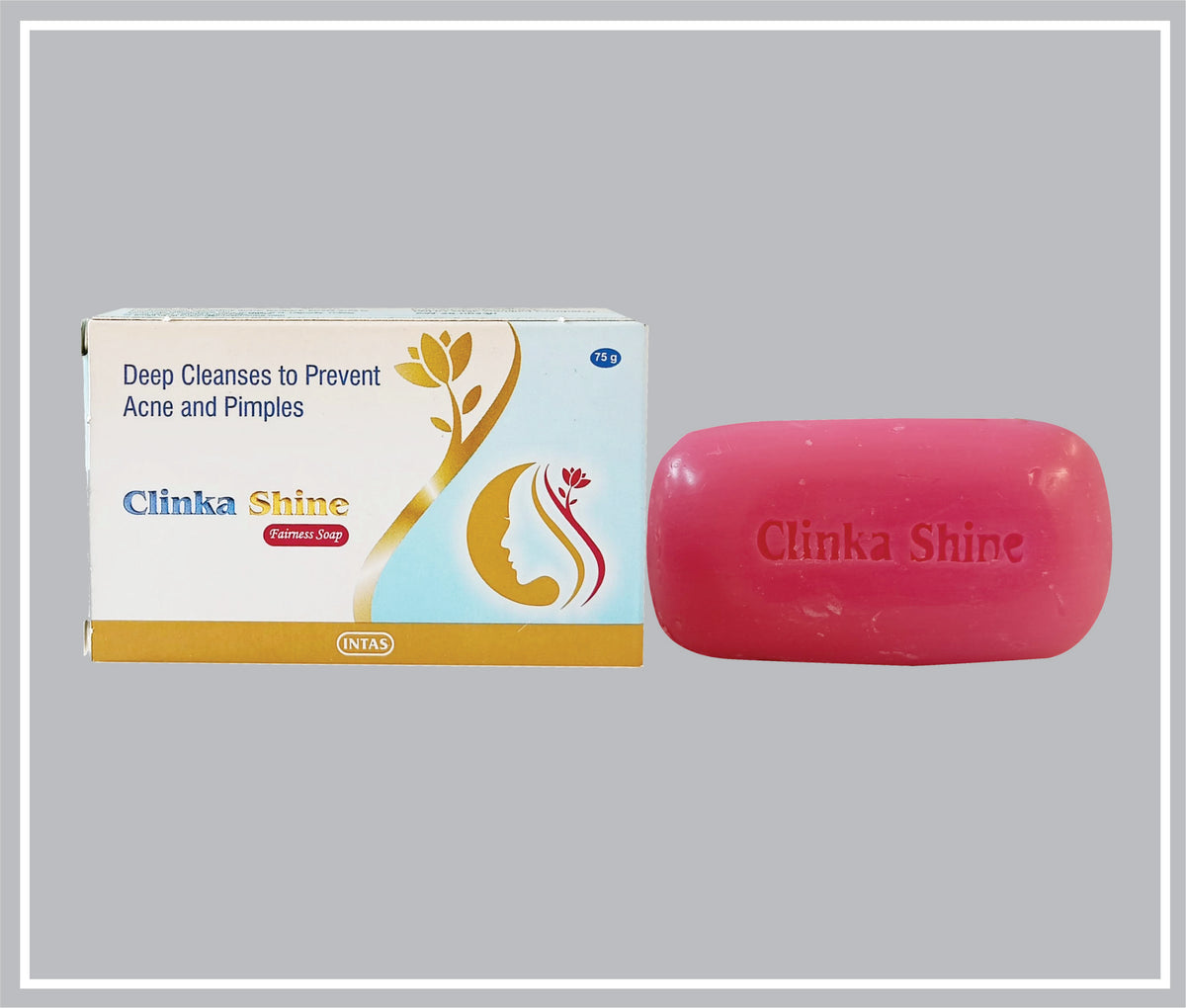 Clinka Shine Soap (75Gm) (Triclosan, Allantoin, Tocopheryl Acetate, Tea Tree Oil, Orange Peel Extract, Lemon Fruit Extract Soap) By Intas