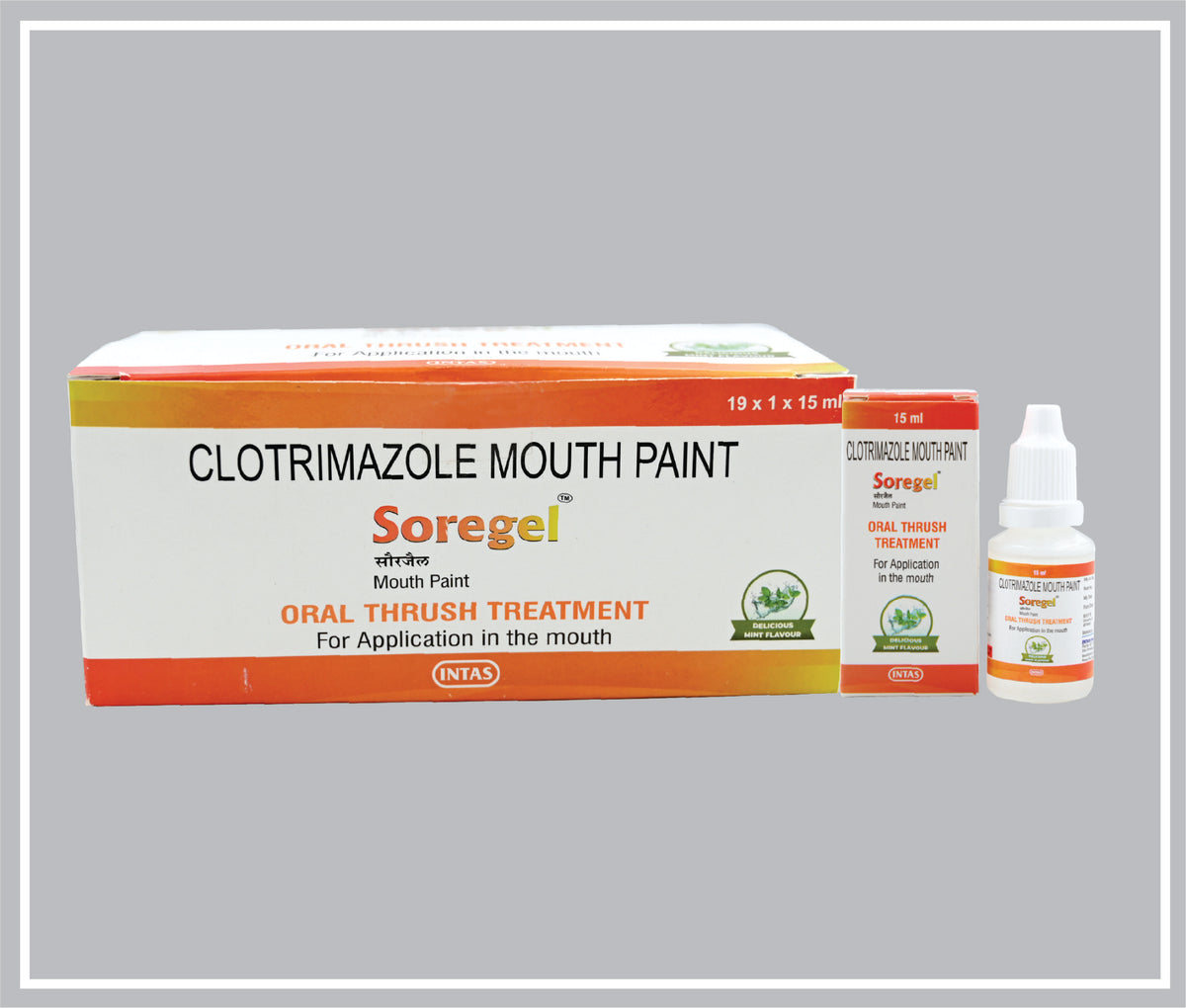 Soregel Mouth Paint (Clotrimazole 1% W/V Mouth Paint) By Intas