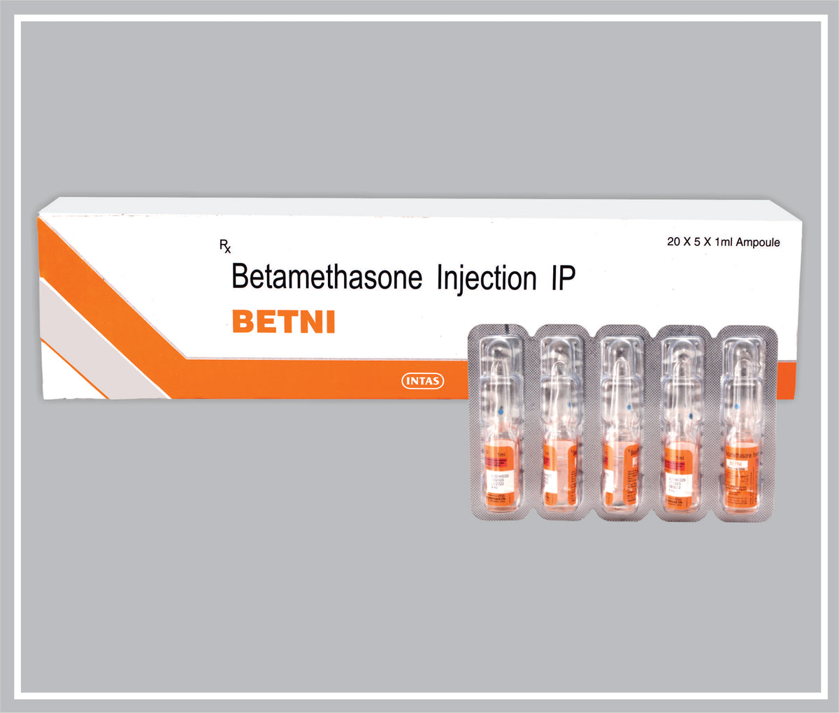 Betni Inj. 1Ml (Betamethasone Sodium Phosphate 4Mg /Ml ) By Intas