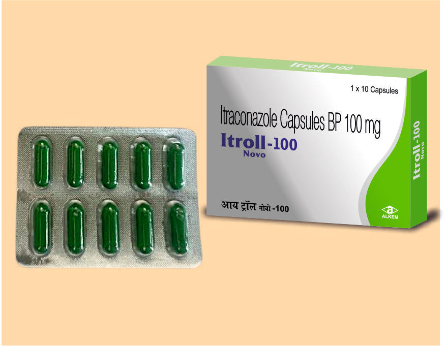 Itroll Novo 100 Capsules (10'S) (10'S) Itraconazole 100 Mg Cap By Alkem1