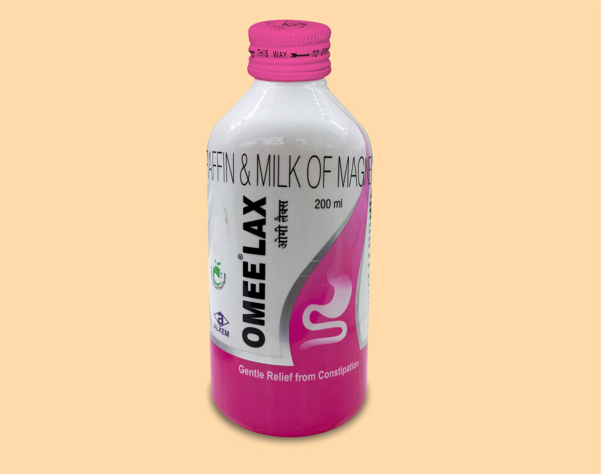 OMEE LAX ORAL EMULSION (200ML) (200 ml) Liquid Paraffin 3.75 Ml + Milk Of Magnesia 11.25 Ml by Alkem1