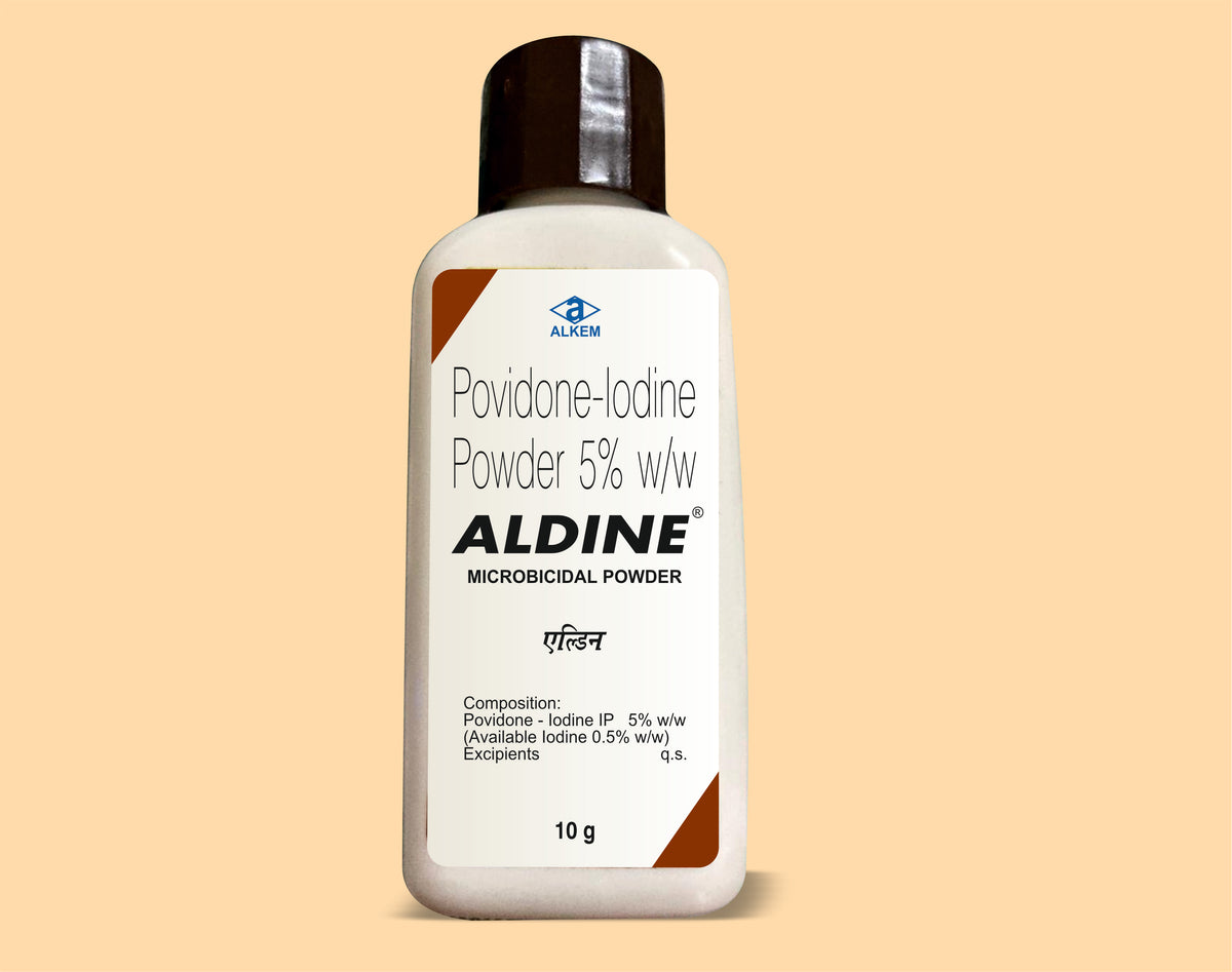 ALDINE DUSTING POWDER (10G) (10 gm) Povidone Iodine 5% W/W by Alkem1