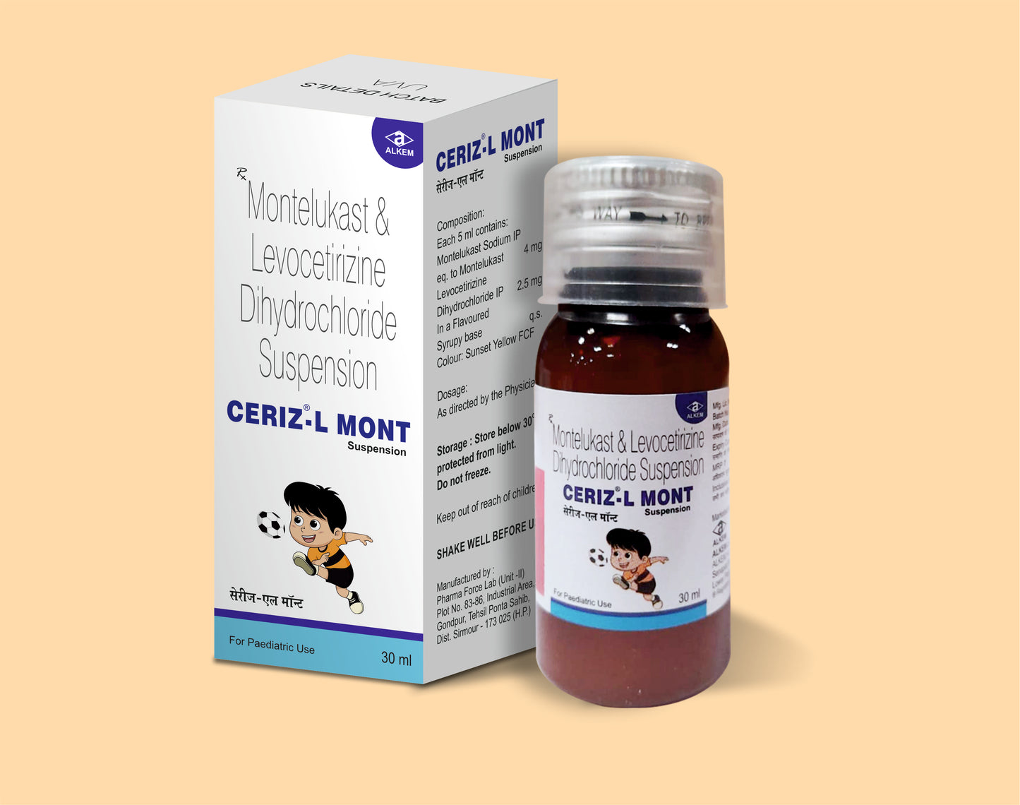 Ceriz - L Mont Suspension (Levocetirizine 2.5 mg + Montelukast 4 mg)