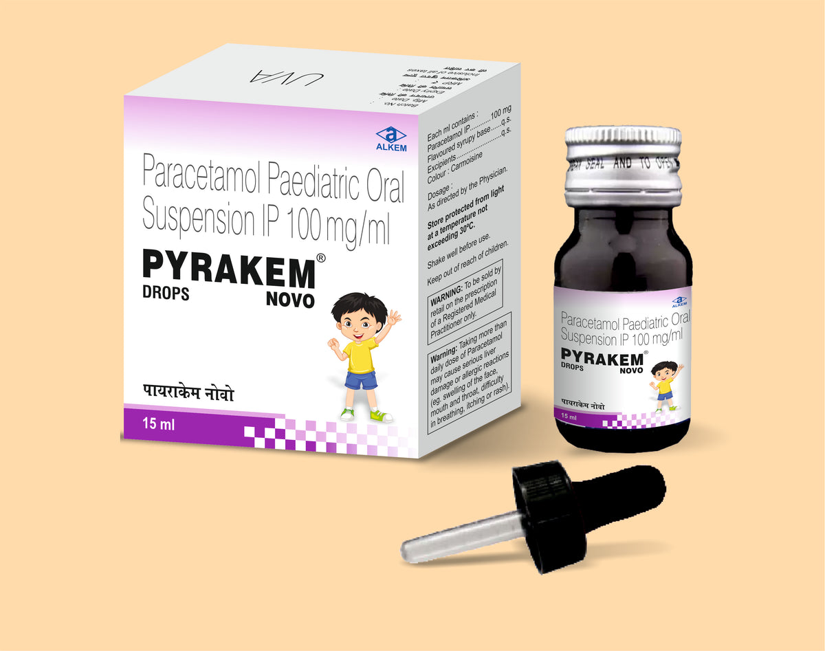 PYRAKEM NOVO DROPS 100 MG (15ML) (15 ml) Paracetamol 100 Mg by Alkem1