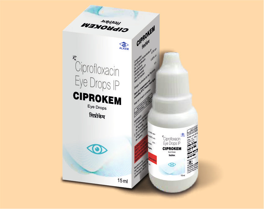 Ciprokem Eye Drops (15Ml) (15 Ml) Ciprofloxacin 0.3% W/V By Alkem1