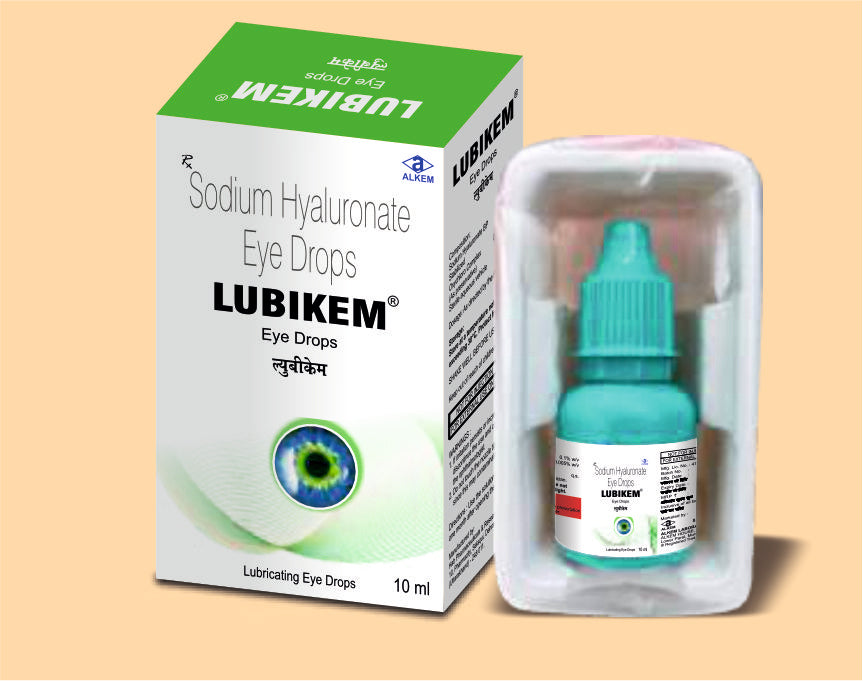 LUBIKEM EYE DROPS (10ML) (10 ml) Sodium Hyaluronate 0.1% W/V by Alkem1