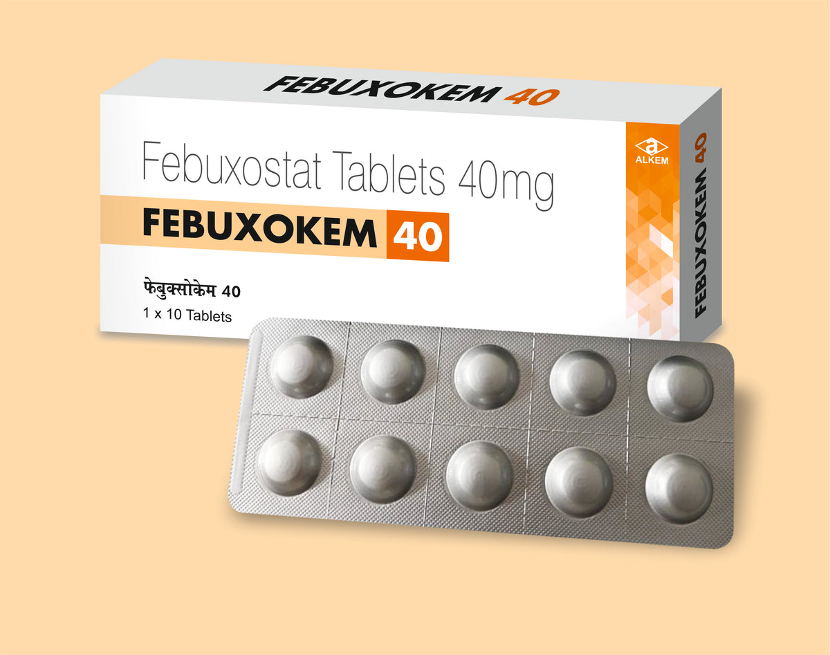 Febuxokem - 40 Tablets (10'S) (10'S) Febuxostat 40 Mg Tab By Alkem1