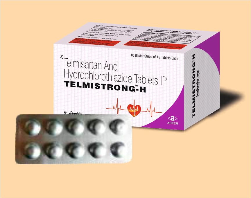 Telmistrong-H Tablet (Telmisartan 40 mg + Hydrochlorothiazide 12.5 mg)