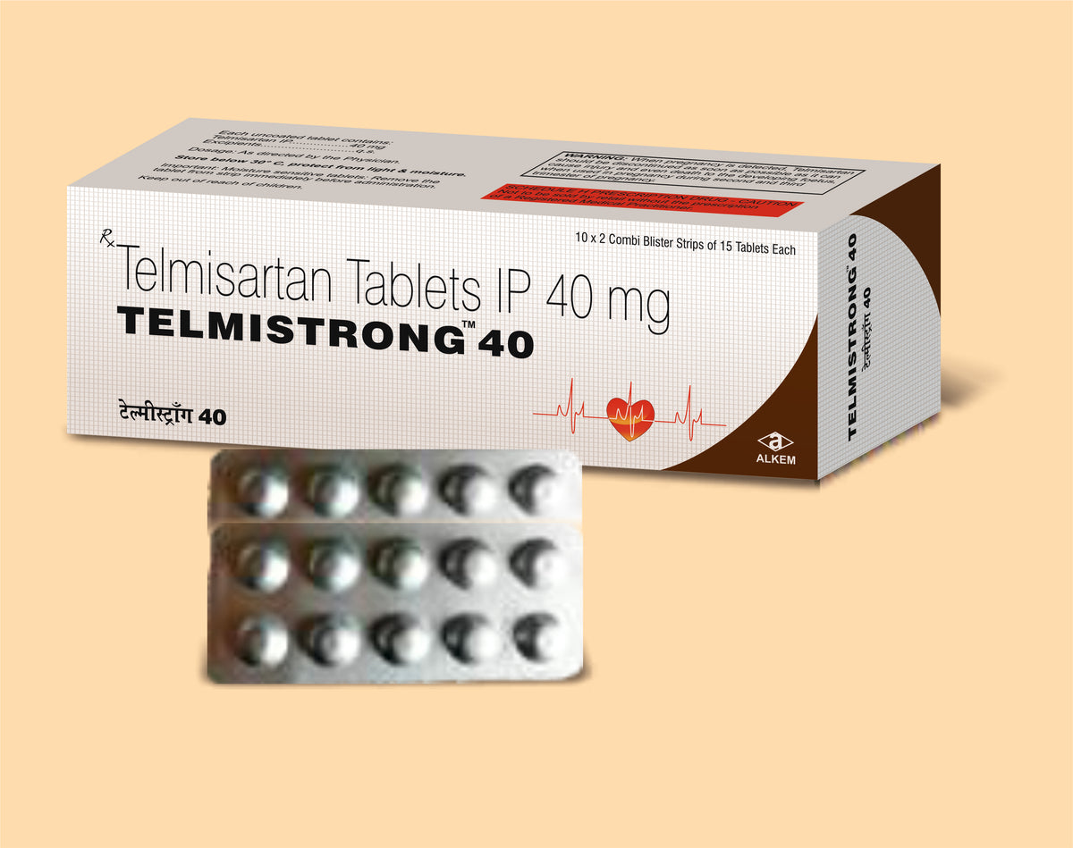 Telmistrong 40 Tablets (15'S) (15'S) Telmisartan 40 Mg By Alkem1