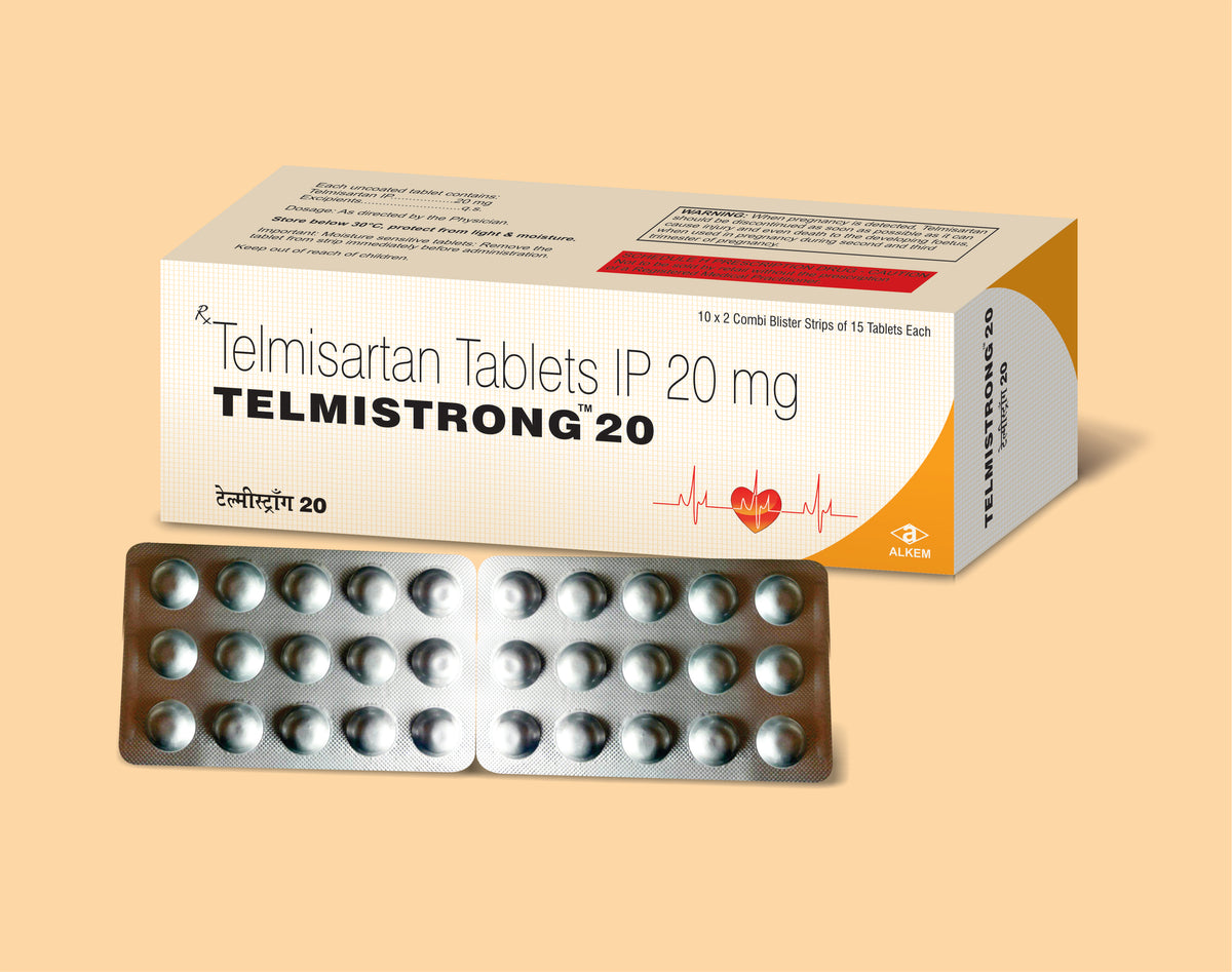 Telmistrong 20 Tablets (15'S) (15'S) Telmisartan 20 Mg Tab By Alkem1