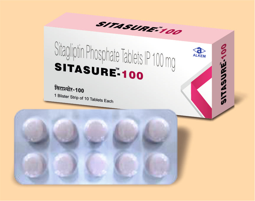 SITASURE - 100 TABLETS (10'S) (10's) Sitagliptin 100 Mg by Alkem1