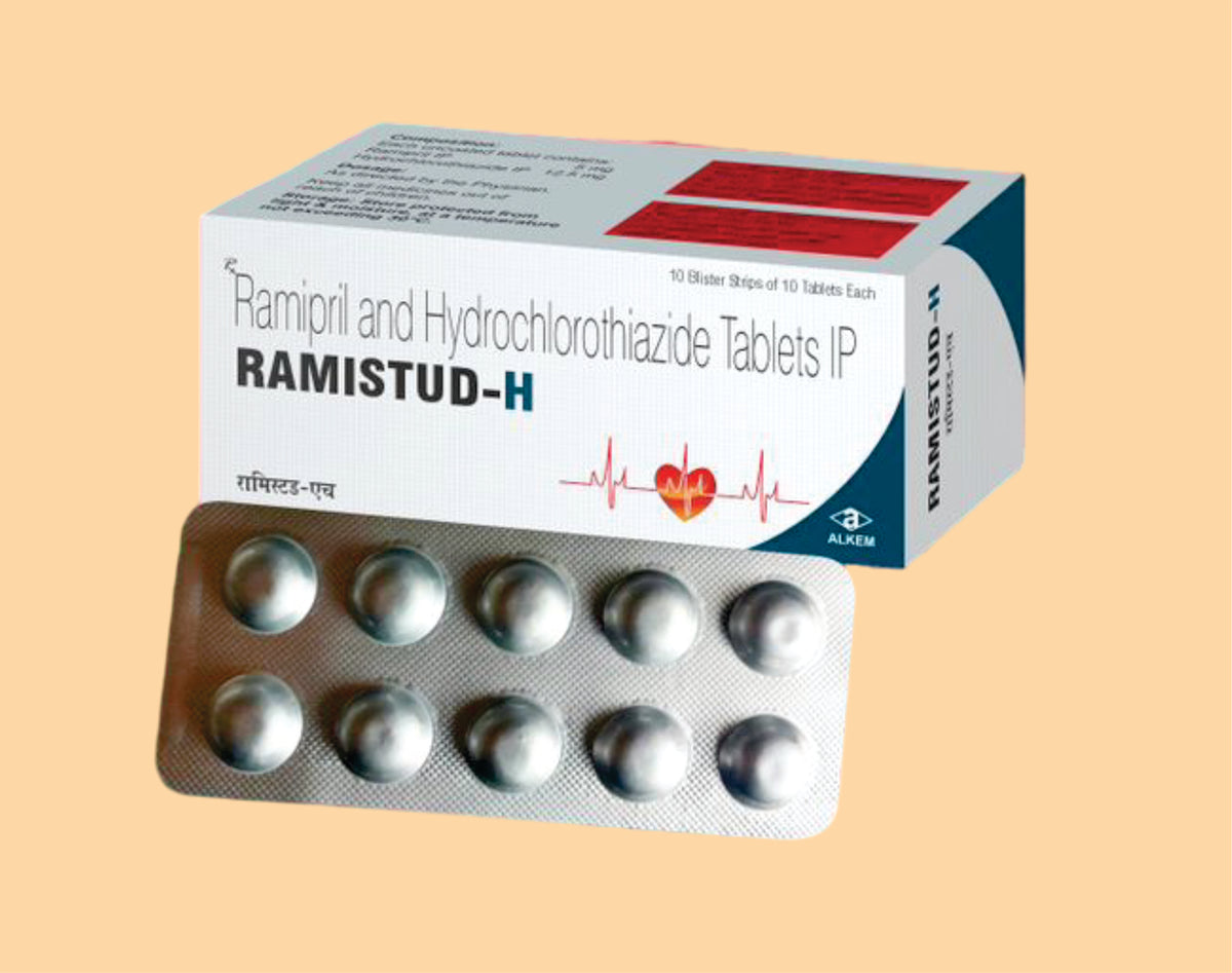 RAMISTUD H Tablets (10's) (10's) Ramipril 5 Mg + Hydrochlorothiazide 12.5 Mg by Alkem1