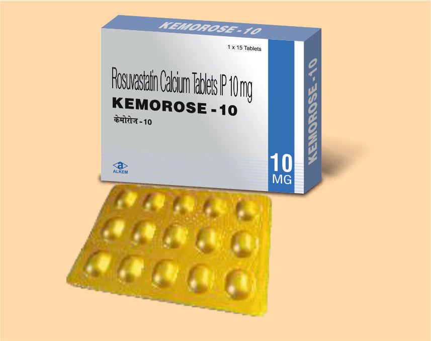 KEMOROSE NU - 10 TABLETS (15'S) (15's) Rosuvastatin 10 Mg by Alkem1