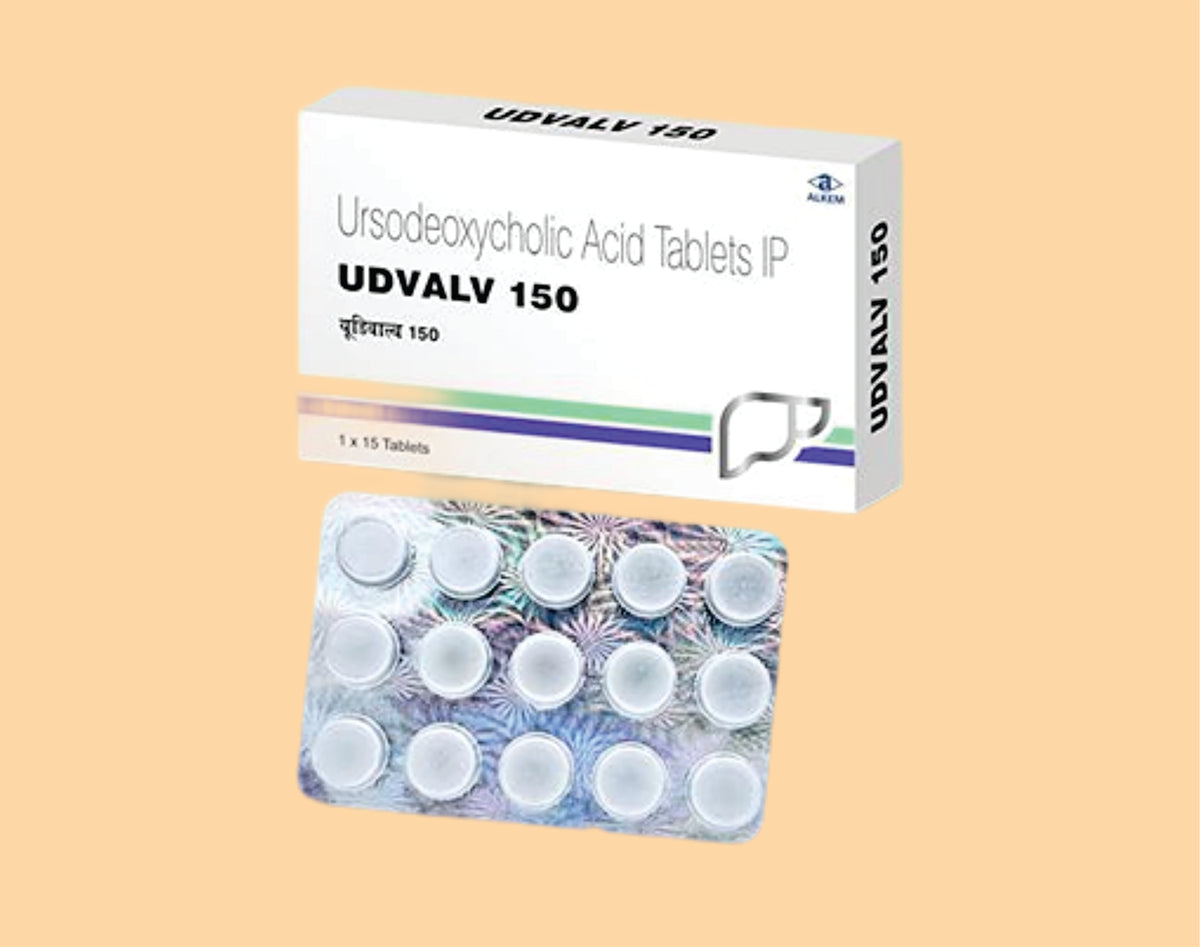 UDVALV - 150 Tablets (15's) (15's) Ursodeoxycholic Acid 150 Mg by Alkem1