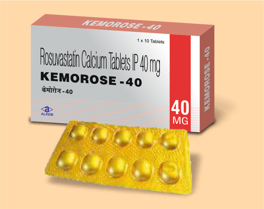 KEMOROSE NU - 40 TABLETS (10'S) (10's) Rosuvastatin 40 Mg by Alkem1