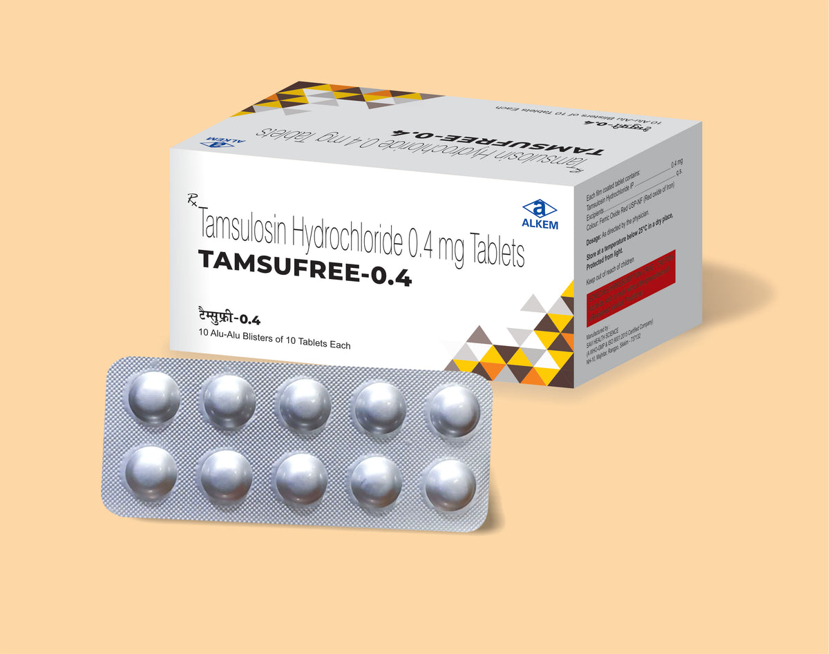 TAMSUFREE - 0.4 TABLETS (10'S) (10'S) Tamsulosin 0.4 Mg by Alkem1