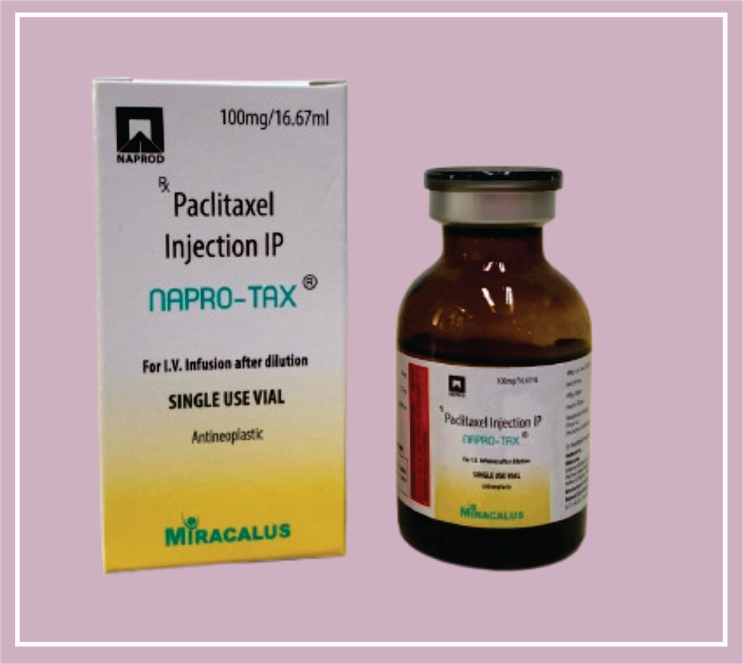 Napro-Tax Injection (PACLITAXEL 100 mg / 16.7 ml)