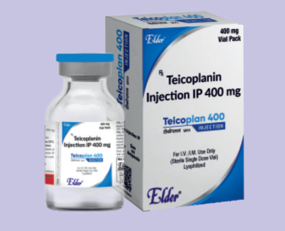 TEICOPLAN 400 INJ VIAL ( Teicoplanin IP 400mg ) by Elder