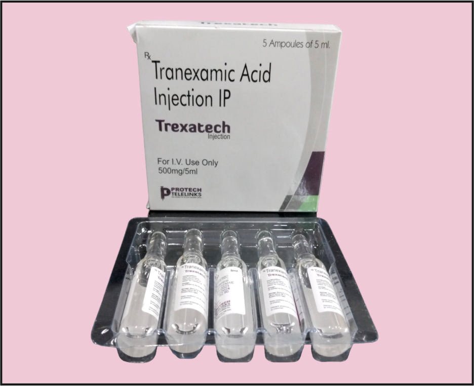 Trexatech (5X5Ml) Tranexamic Acid 500 Mg By Protech