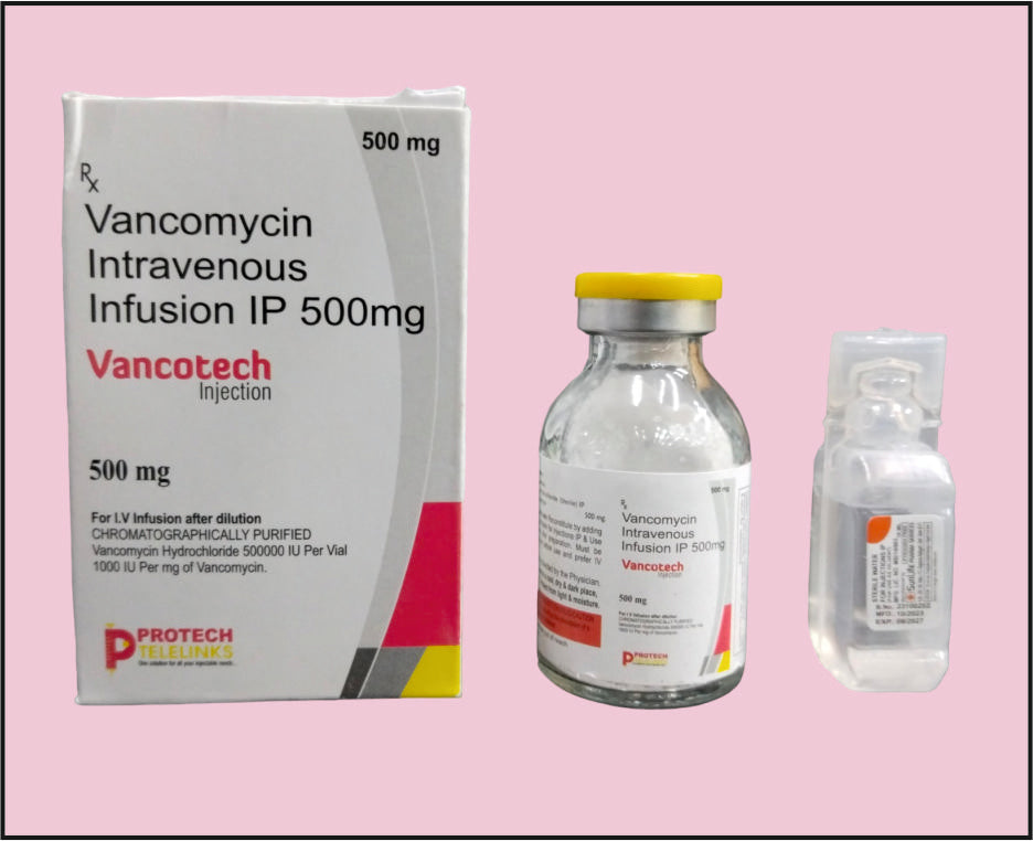 VANCOTECH-500 VIAL (Vancomycin 500Mg)