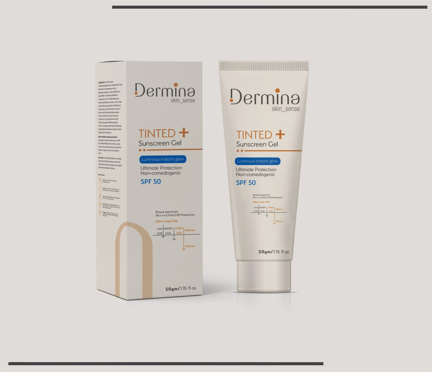 Dermina Tinted + SPF 50 Sunscreen