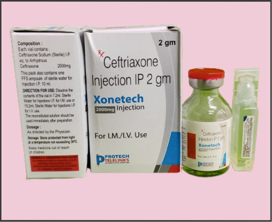 XONETECH 2000 Injection (Ceftriaxone 2000Mg)
