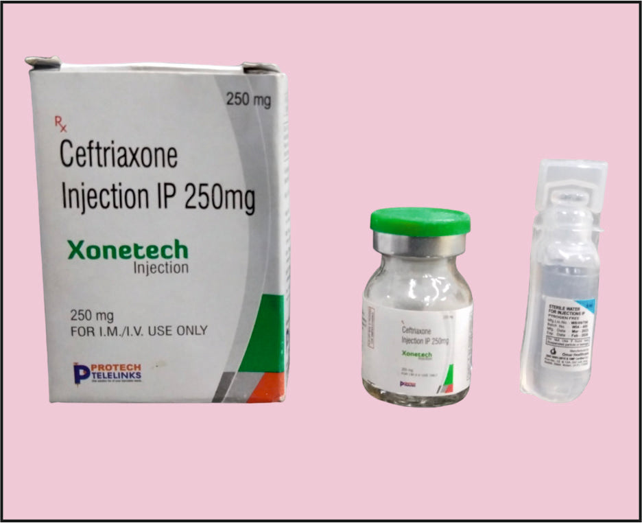 XONETECH 250 Injection (Ceftriaxone 250Mg)