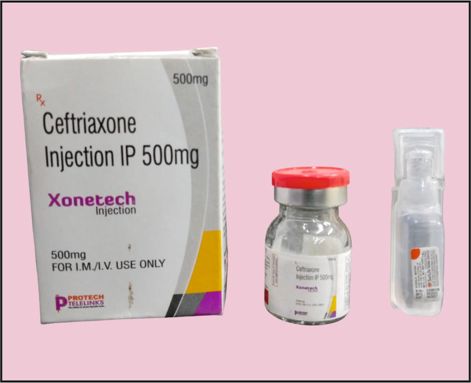 XONETECH 500 Injection (Ceftriaxone 500Gm)