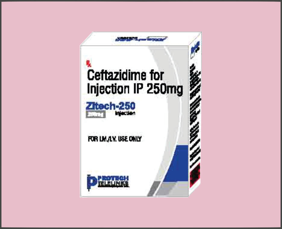 Zitech-250 Mg (250 Ml) Ceftazidime 250 Mg By Protech