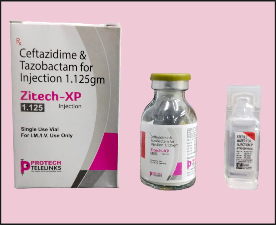 ZITECH XP-1.125 Injection (Ceftazidime 1000Mg+Tazobactum 125Mg)