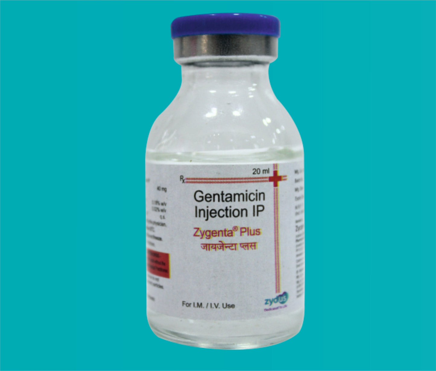 ZYGENTA PLUS INJ 20 ML 20ml ( Gentamicin 40mg ) by Zydus
