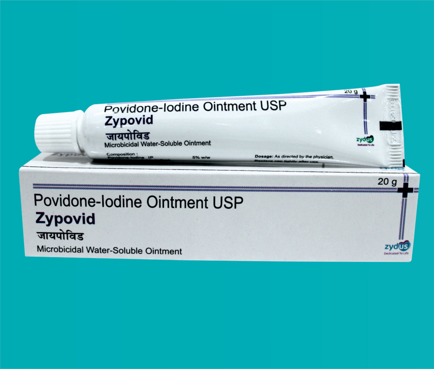 ZYPOVID OINTMENT 20gm ( Povidone Iodine I.P. -5 % w/w(Available Iodine 0.5 % w/w) ) by Zydus