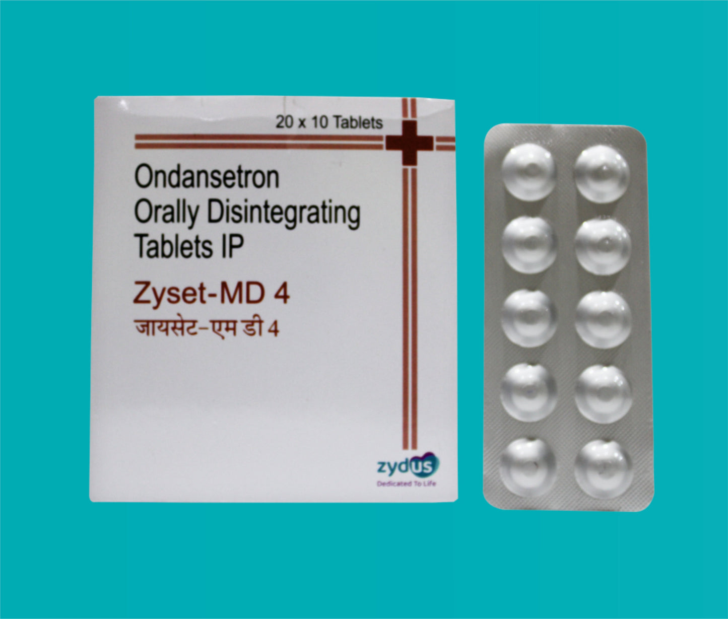 ZYSET-MD 4
( ALU ALU PACK) 20x10 ( Ondansetron 4 mg ) by Zydus