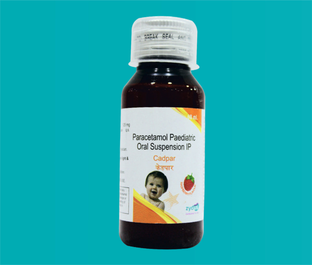 Cadpar Susp. (60ml.)Paracetamol 125 Mg by Zydus