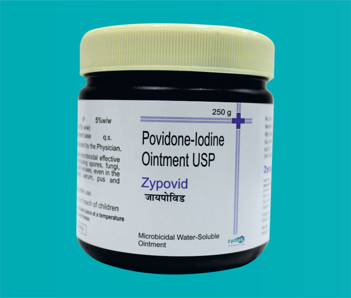 Zypovid Ointment (250gm)Povidone Iodine I.P. ----5 % W/W by Zydus