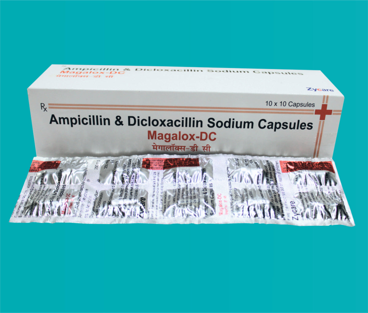 Magalox - DC Cap (10x10)Ampicillin 250 Mg + Dicloxacillin 250 Mg by Zydus