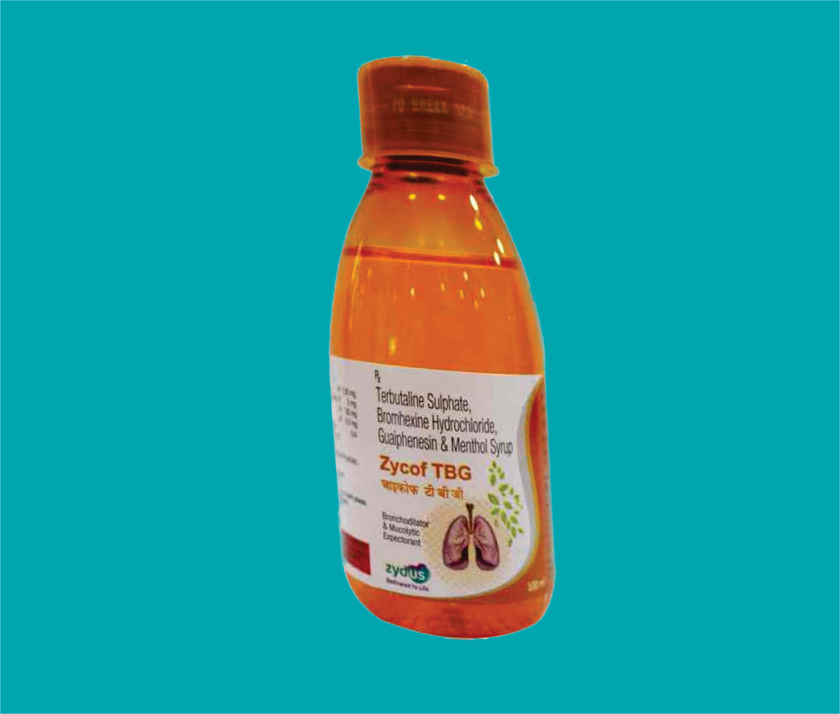 Zycof- TBG Syp (100ml.)Terbutaline 1.25 Mg + Bromhexine 2 Mg + Guaifenesin 50 Mg + Menthol 1 Mg by Zydus