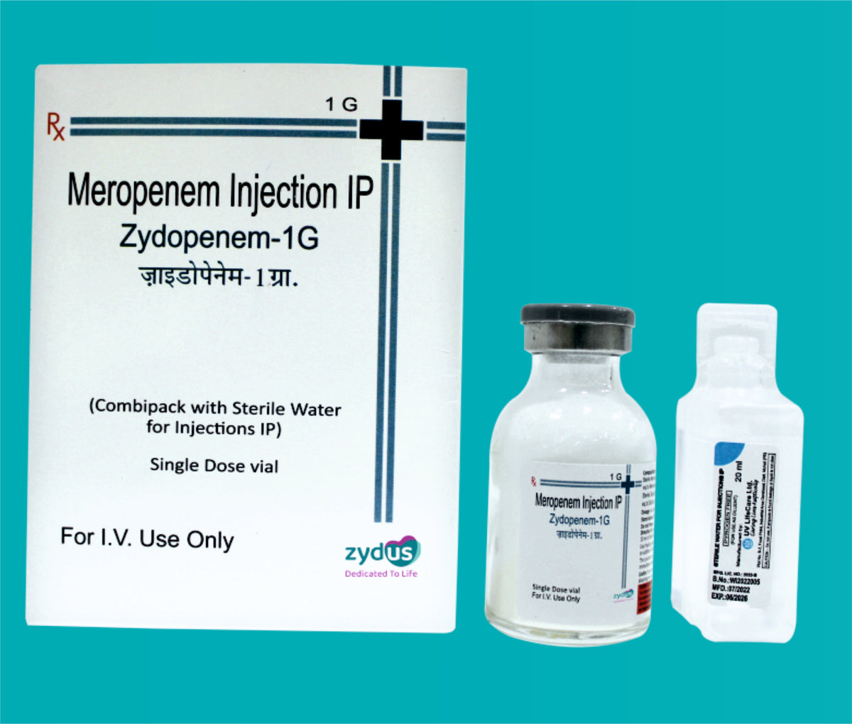 ZYDOPENEM INJECTION 1GM (1G.Vial)Meropenem 1000 Mg by Zydus