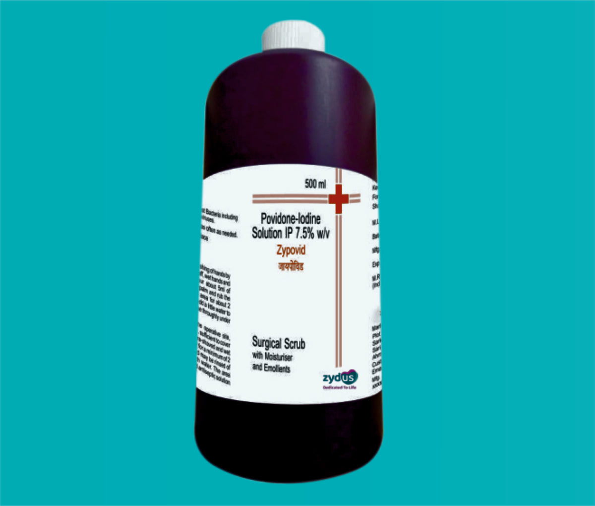 Zypovid Scrub (500ml)Povidone-Iodine Ip 7.5%W/V by Zydus