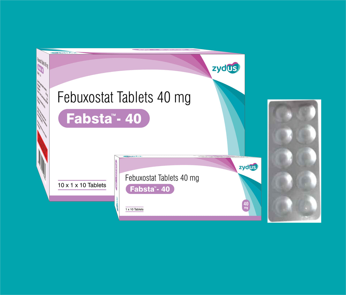 FABSTA 40MG TABLET (10X1X10)Febuxostat 40 Mg by Zydus