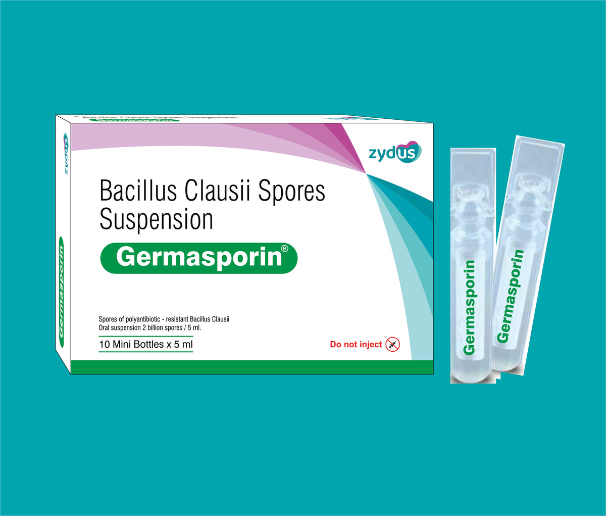 Germasporin Oral Suspension (5ml)Bacillus Clausil Ubbc-07 2 Billion Spores by Zydus