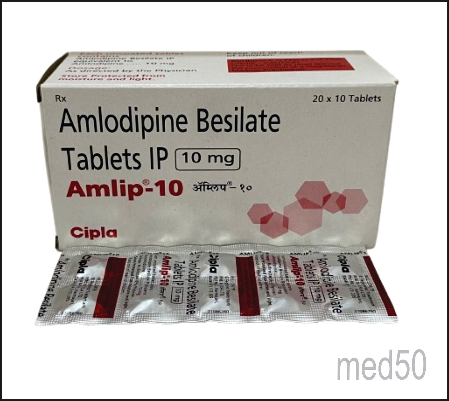 Amlip 10mg Tablet (Amlodipine 10 Mg)