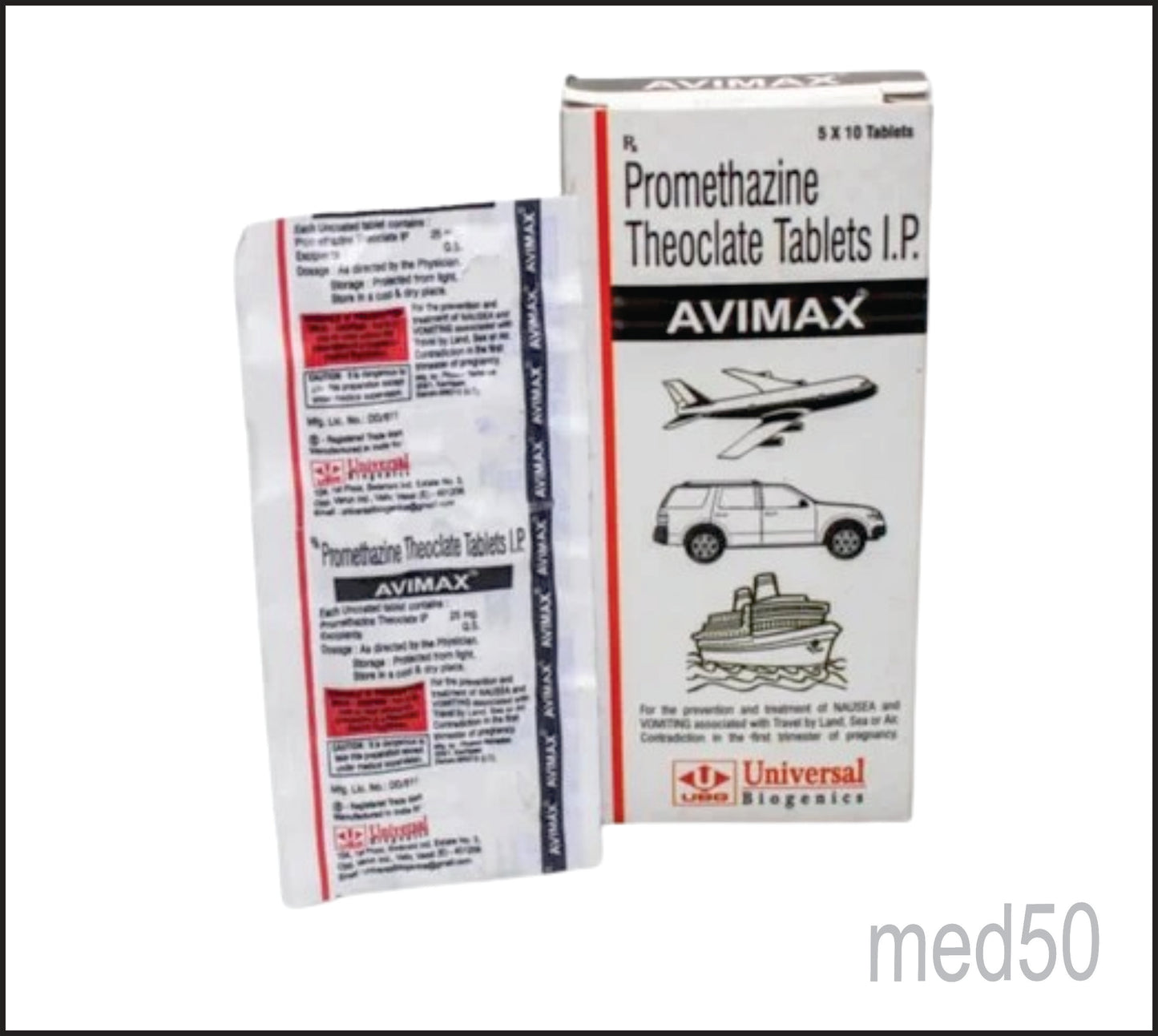Avimax Tablet (Promethazine 25.0 Mg)