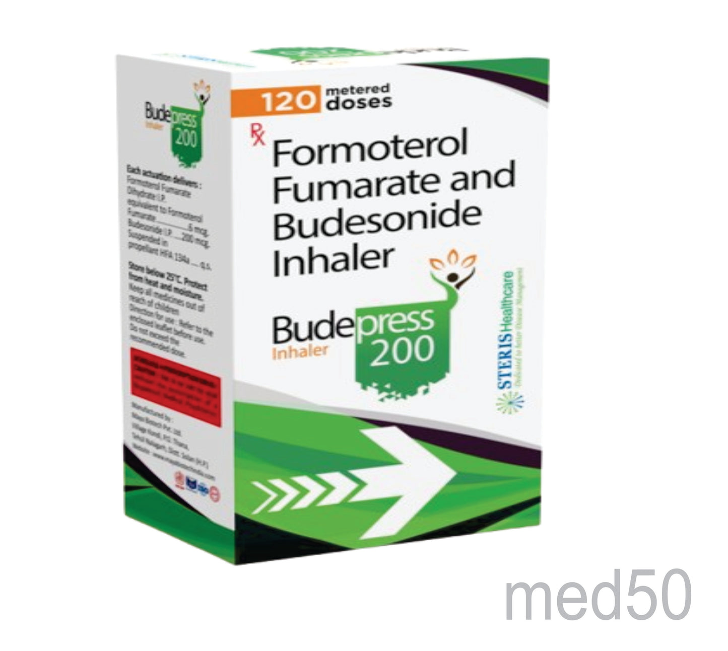 Budepress 200mcg Inhaler (Formoterol Fumarate 6.0 Mcg+Budesonide 200.0 Mcg)