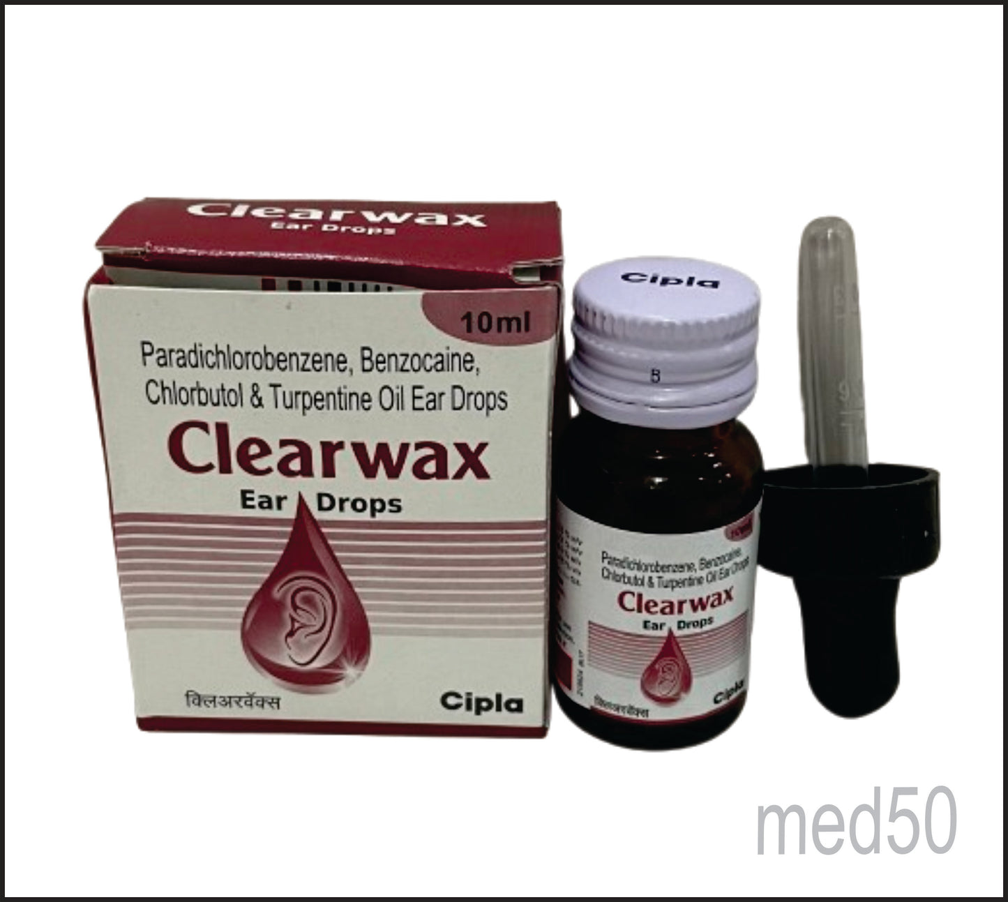 Clearwax Ear Drop (Chlorbutol(5.0 %)+Turpentine Oil(15.0 %)+Benzocaine(2.7 %)+Dichlorobenzene(2.0 %)