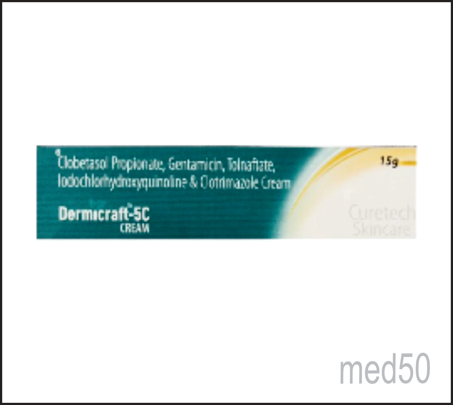 Dermicraft 5 (Ketoconazole 2.0% w/w + Iodochlorhydroxyquinoline 1.0% w/w + Neomycin 0.1% w/w + Tolnaftate 1.0% w/w + Clobetasole Propionate 0.05% w/w)