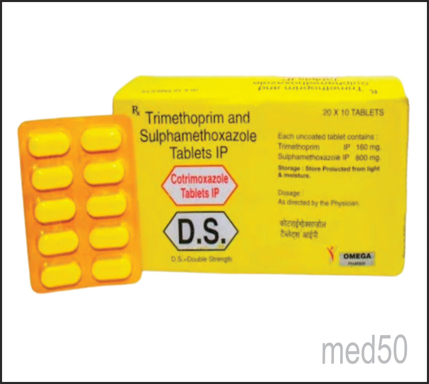 CO-Trimoxazole Double Strength Tablet (Sulfamethoxazole 800mg + Trimethoprim 160mg)