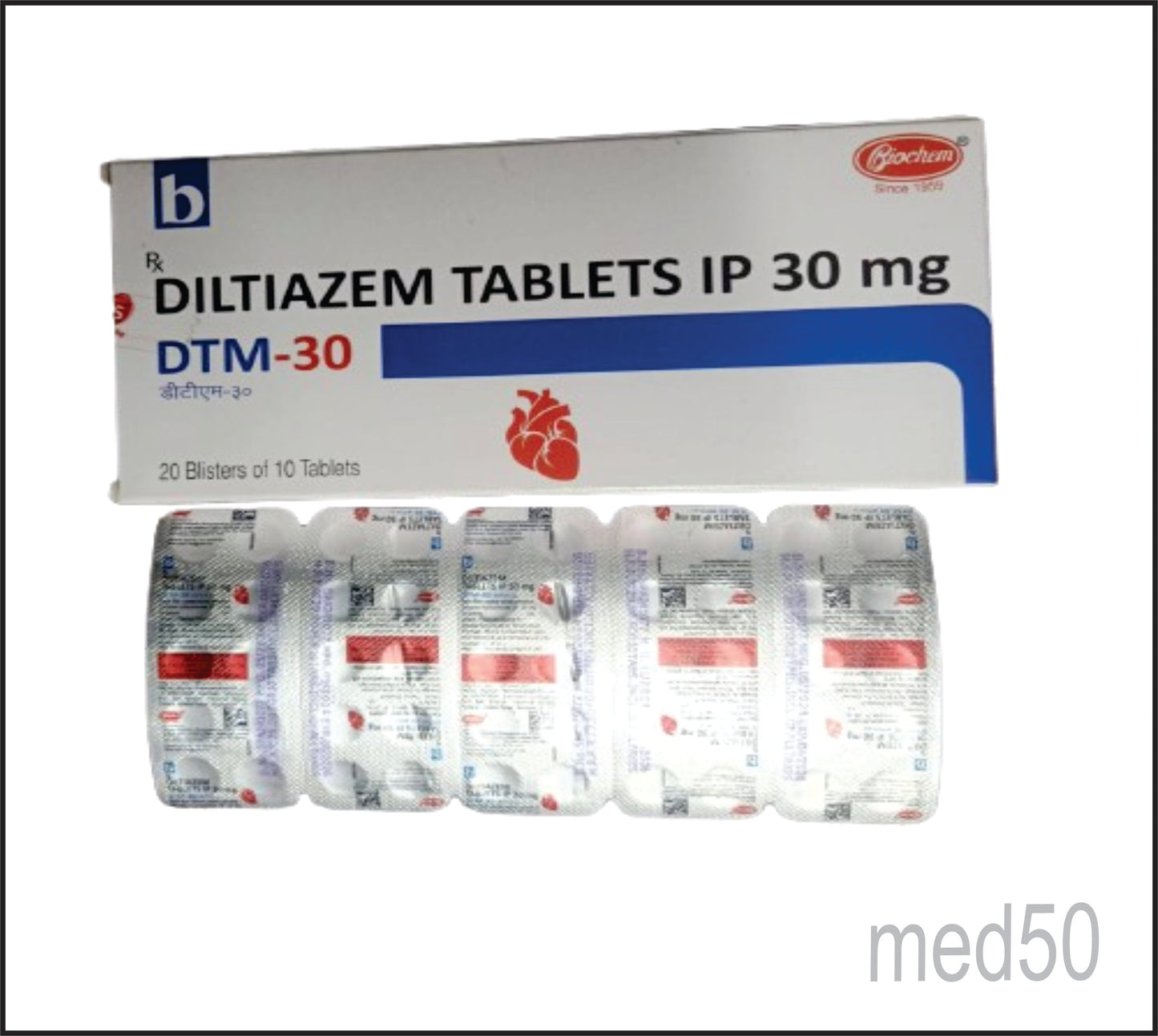 DTM 30mg Tablet (Diltiazem 30mg)