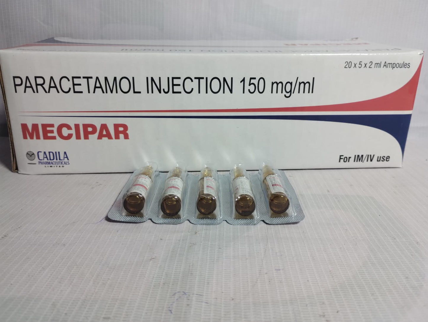 Mecipar Inj (Paracetamol Injection 150 Mg/Ml)