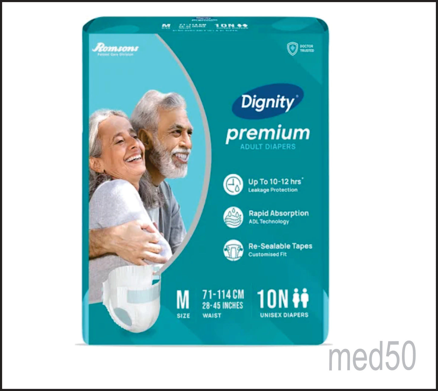 DIGNITY PREMIUM ADULT DIAPERS (MEDIUM)
